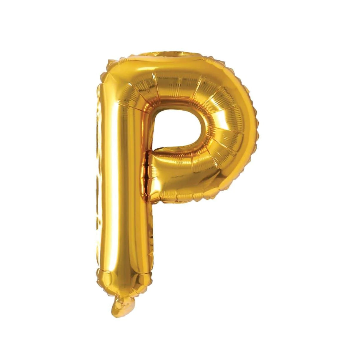 Gold Letter P Foil Balloon, 16 Inches